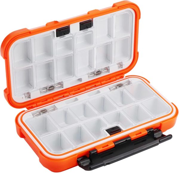 Hlotmeky Small Kayak Mini Tackle Box Waterproof Fishing Lure Box Terminal Storage Fishing Hook Organizer
