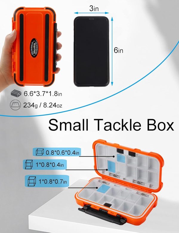 Hlotmeky Small Kayak Mini Tackle Box Waterproof Fishing Lure Box Terminal Storage Fishing Hook Organizer - Image 2