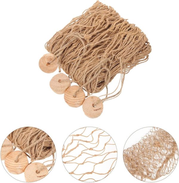 WINOMO Decorative Fishing Net Decor Natural Fish Net Party Decoration Fish Net Decoration for Wall Home Decoration Photographing Accessory, 80x40 inch - Image 5
