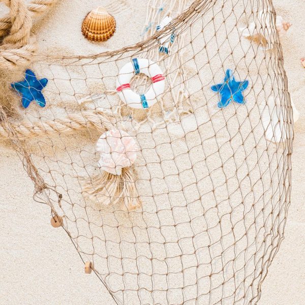 WINOMO Decorative Fishing Net Decor Natural Fish Net Party Decoration Fish Net Decoration for Wall Home Decoration Photographing Accessory, 80x40 inch - Image 6
