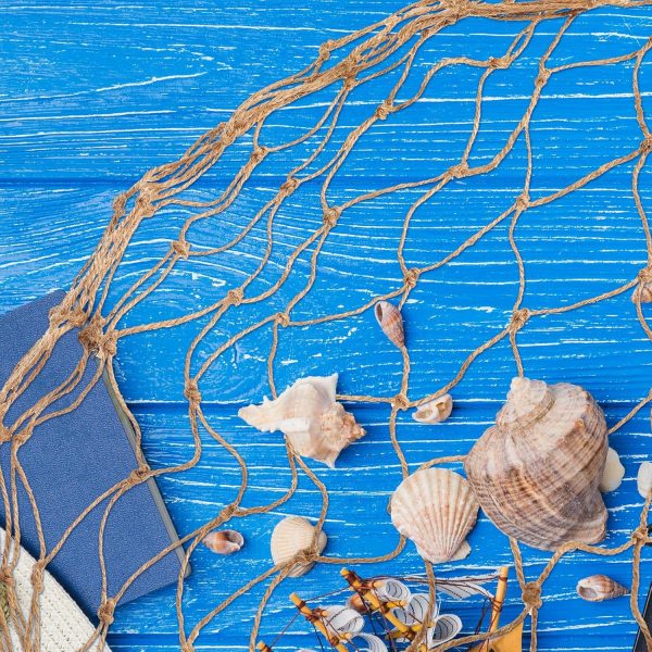 WINOMO Decorative Fishing Net Decor Natural Fish Net Party Decoration Fish Net Decoration for Wall Home Decoration Photographing Accessory, 80x40 inch - Image 7
