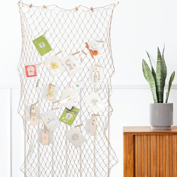 WINOMO Decorative Fishing Net Decor Natural Fish Net Party Decoration Fish Net Decoration for Wall Home Decoration Photographing Accessory, 80x40 inch - Image 8